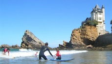 Surfing in Biarritz